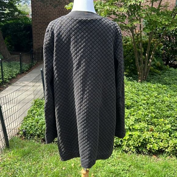 COS Black Textured Knit Longline Cardigan - Picture 6 of 8